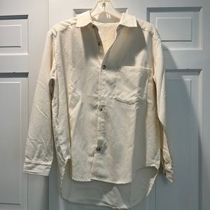 Cream colored size M button up shacket